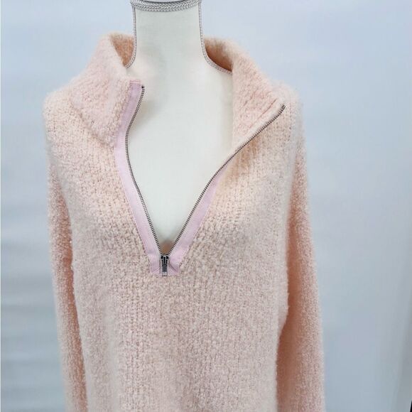 White + Warren Sweater Pink Cashmere Wool  Blend Knit Cozy Size L - Picture 7 of 10